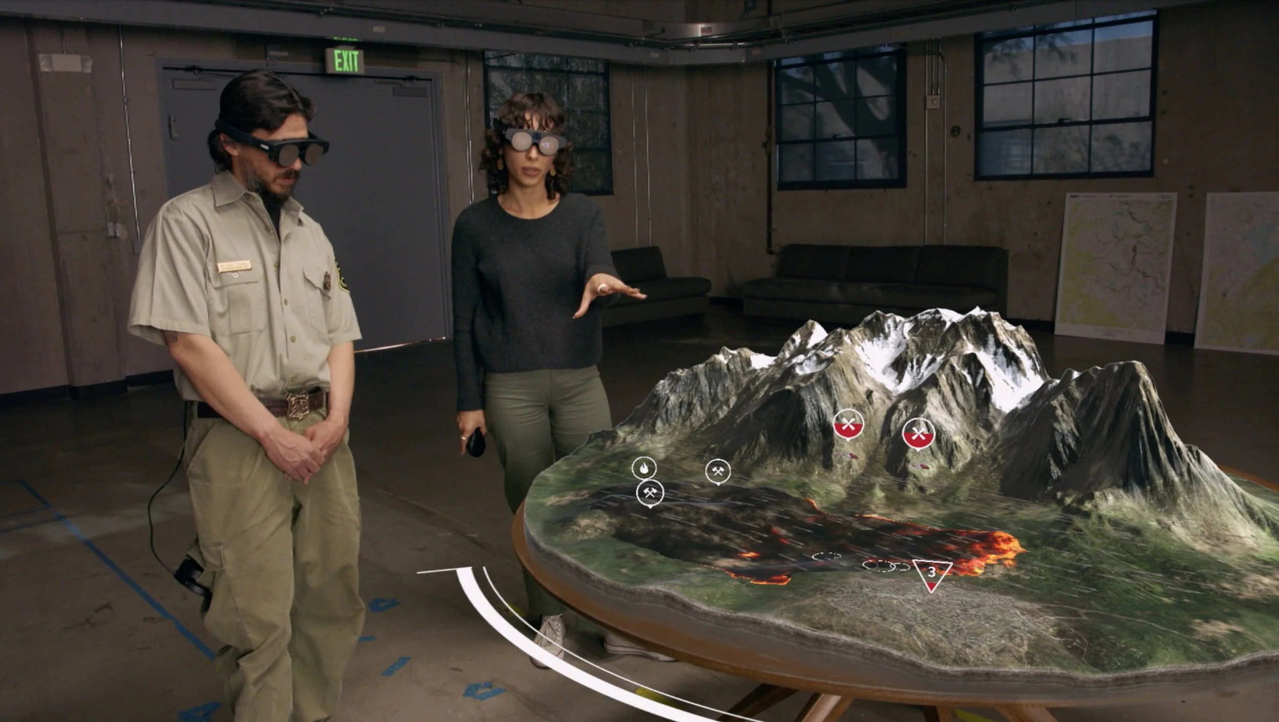 Wildland firefighters participate in the Wildfire design process.